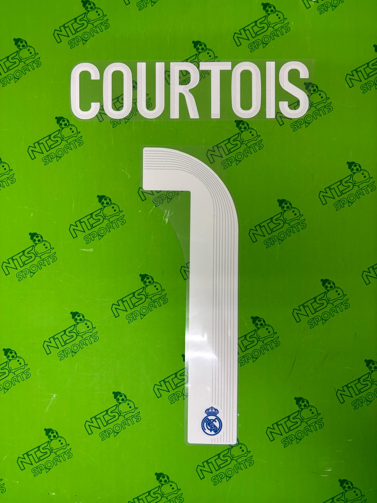 REAL MADRID 皇家馬德里 2025/26 龍門第二作客連 1 COURTOIS 印字球迷版男裝短袖球衣