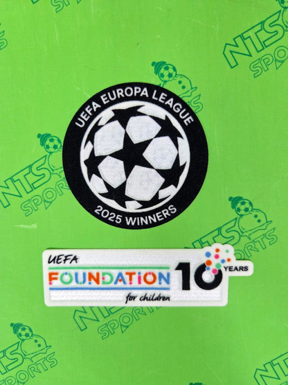 2025/26 EUROPA LEAGUE 2024/25 歐霸冠軍 + UEFA 10th Anniversary Foundation 臂章【2025/26 賽季熱刺適用】