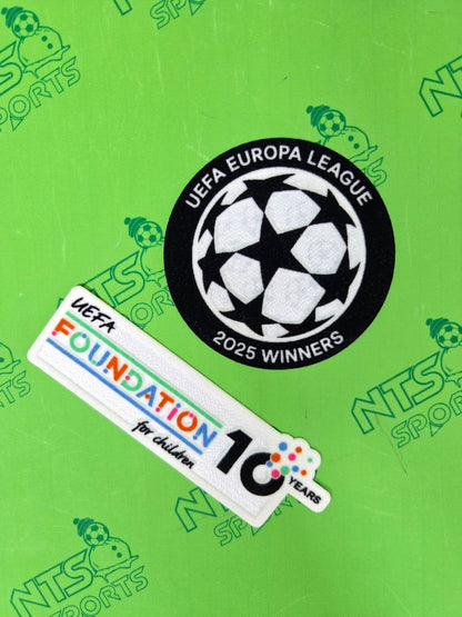 2025/26 EUROPA LEAGUE 2024/25 歐霸冠軍 + UEFA 10th Anniversary Foundation 臂章【2025/26 賽季熱刺適用】