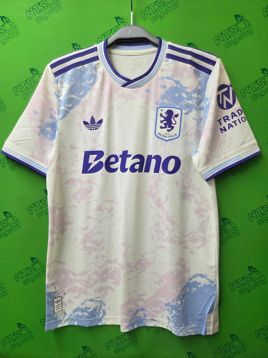 ASTON VILLA 阿士東維拉 2025/26 第二作客球員版男裝短袖球衣