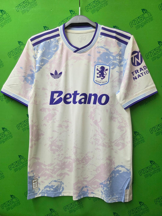 ASTON VILLA 阿士東維拉 2025/26 第二作客球員版男裝短袖球衣