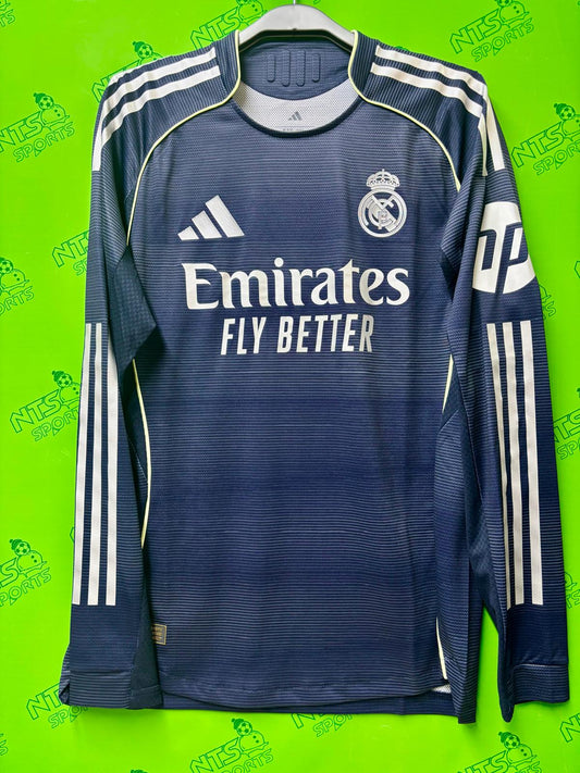 REAL MADRID 皇家馬德里 2025/26 作客球員版男裝長袖球衣