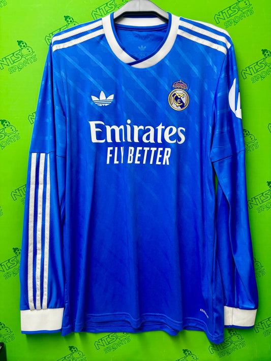 REAL MADRID 皇家馬德里 2025/26 第二作客球迷版男裝長袖球衣