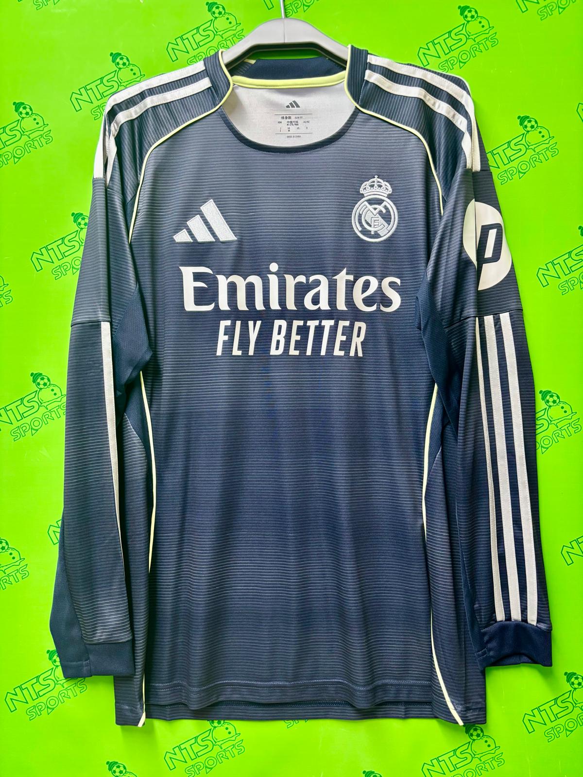 REAL MADRID 皇家馬德里 2025/26 作客球迷版男裝長袖球衣