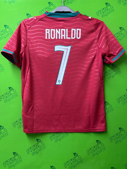 PORTUGAL 葡萄牙 2026 主場連 7 RONALDO 印字球迷版童裝短袖球衣