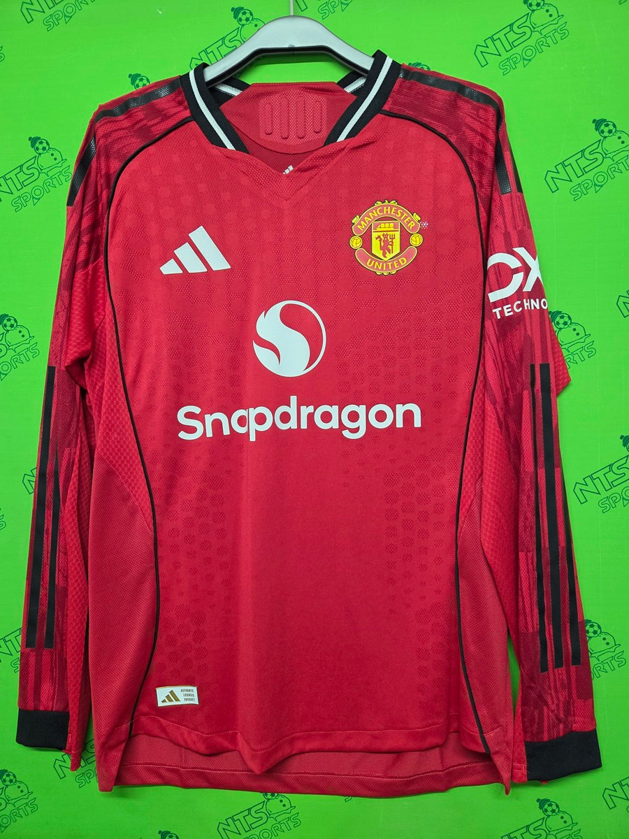 MANCHESTER UNITED 2025/26 Authentic Home Long Sleeve Jersey