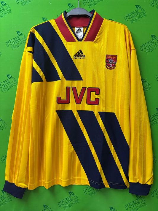 【復刻系列】ARSENAL 阿仙奴 1993/94 作客復刻球迷版男裝長袖球衣連印字連章