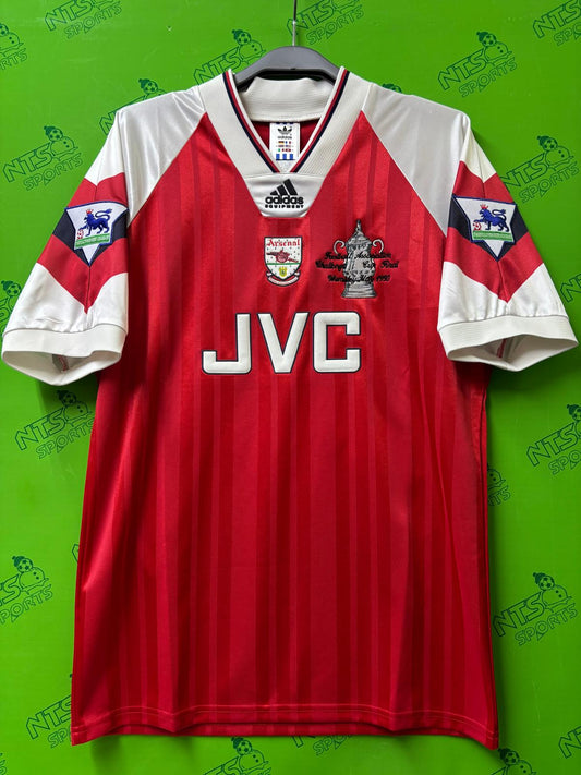 【復刻系列】ARSENAL 阿仙奴 1992/94 主場復刻版男裝短袖球衣連足總盃決賽刺繡及印字連章