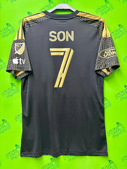 LOS ANGELES FC 2026 Home Short Sleeve Jersey with 7 SON  + MLS Patch + Sponsor (LAFC)