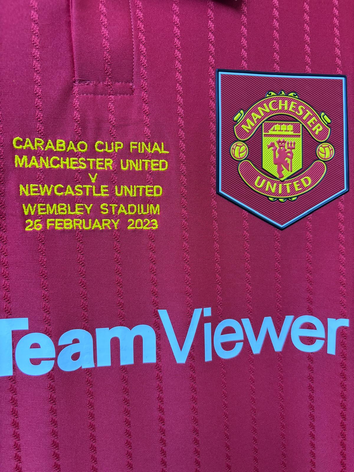 MANCHESTER UNITED 曼聯 2022/23 主場球員版聯賽盃決賽長袖球衣