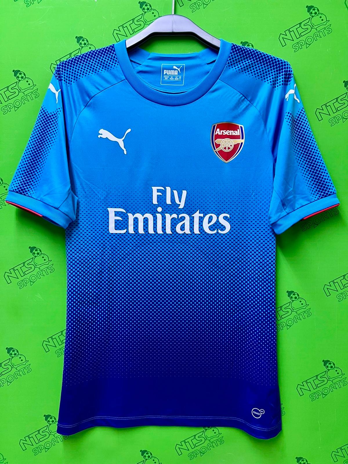 ARSENAL 阿仙奴 2017/18 作客更衣室球員版男裝短袖球衣 (英超版/歐洲賽版)