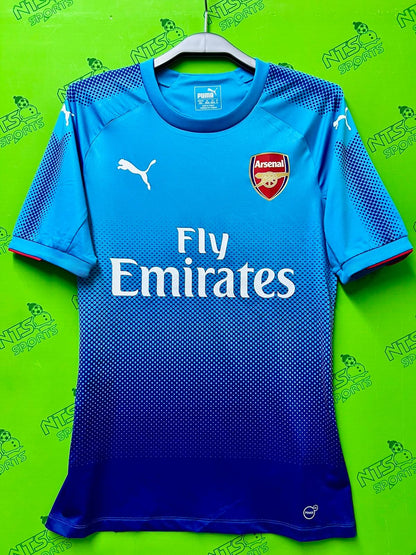 ARSENAL 阿仙奴 2017/18 作客更衣室球員版男裝短袖球衣 (英超版/歐洲賽版)