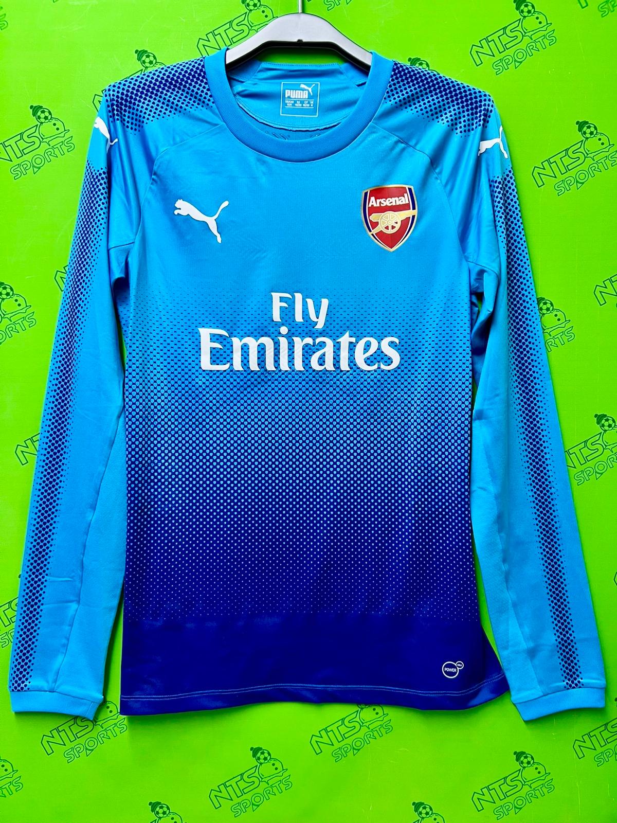 ARSENAL 阿仙奴 2017/18 作客更衣室球員版男裝長袖球衣 (英超版/歐洲賽版)