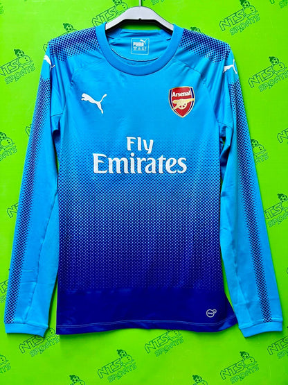 ARSENAL 阿仙奴 2017/18 作客更衣室球員版男裝長袖球衣 (英超版/歐洲賽版)