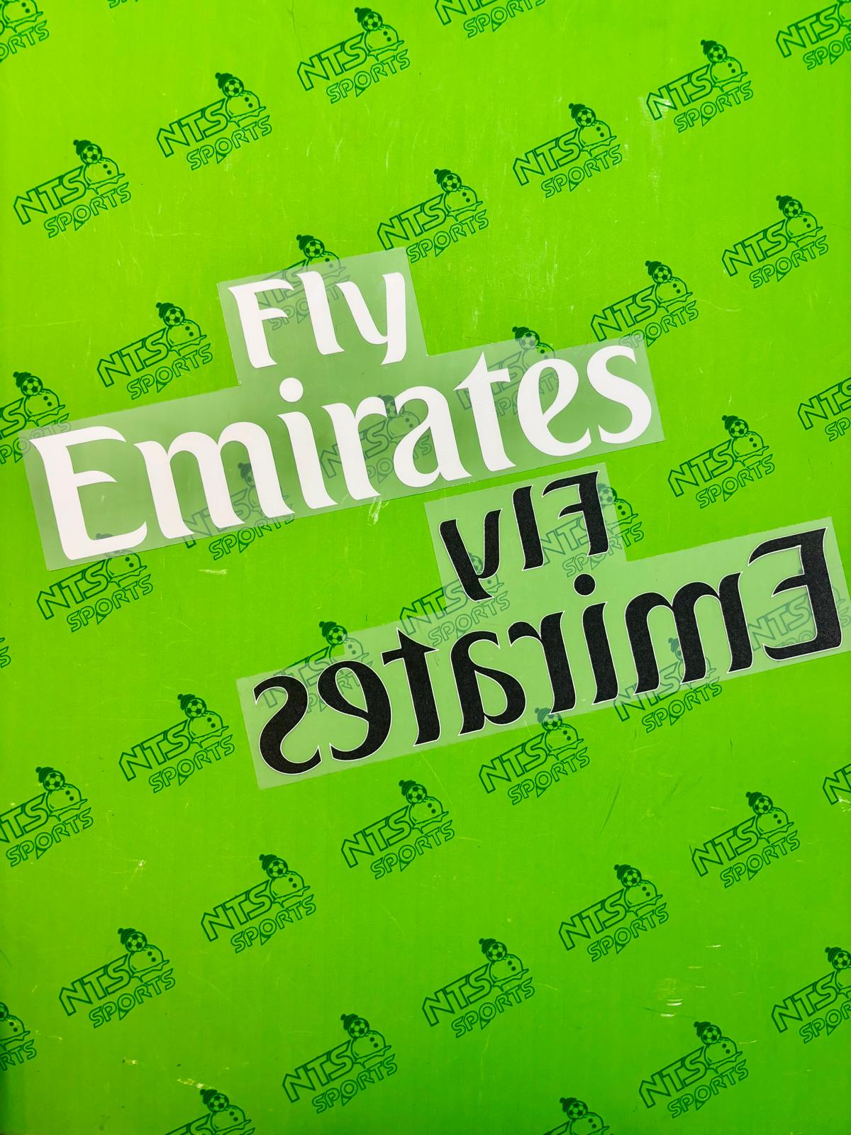 REAL MADRID 皇家馬德里 2014-2018 適用原裝 "FLY EMIRATES"  心口廣告