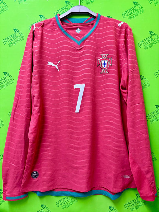 PORTUGAL 葡萄牙 2026 主場長袖更衣室版連 7 RONALDO 印字