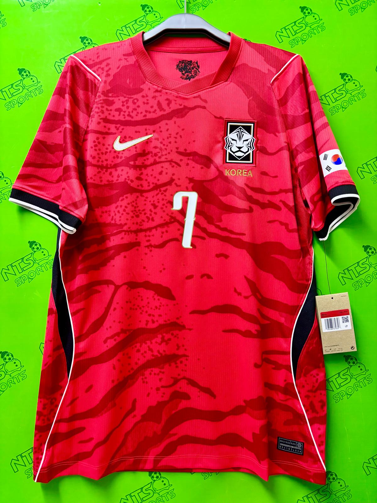 KOREA 2026 Home Short Sleeve Jersey with 7 SON HEUNGMIN