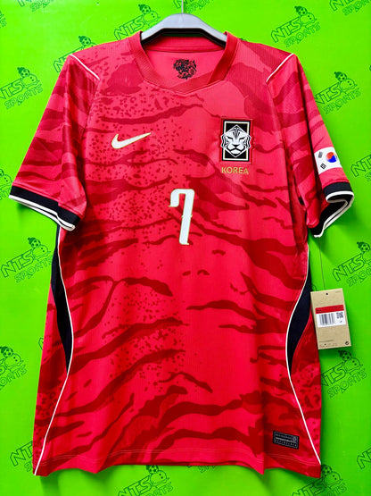 KOREA 2026 Home Short Sleeve Jersey with 7 SON HEUNGMIN