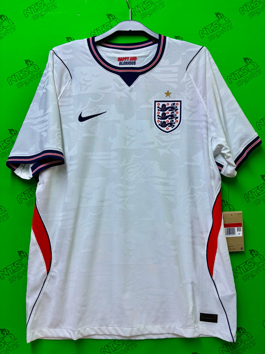 ENGLAND 2026 英格蘭主場球員版男裝短袖球衣連原裝印字