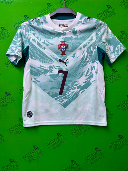 PORTUGAL Kids 2026 Home Short Sleeve Jersey with 7 RONALDO Printings