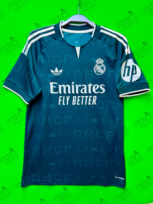 REAL MADRID 皇家馬德里 2026/27 作客球迷版男裝短袖球衣連印字連章