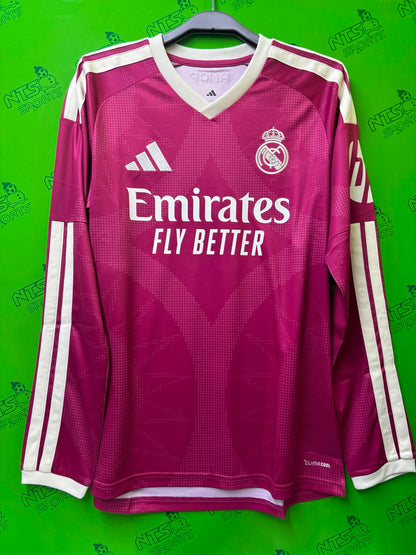 REAL MADRID 皇家馬德里 2026/27 第二作客球迷版男裝長袖球衣連印字連章