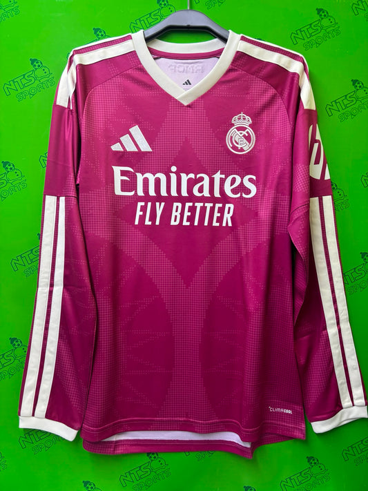 REAL MADRID 皇家馬德里 2026/27 第二作客球迷版男裝長袖球衣連印字連章