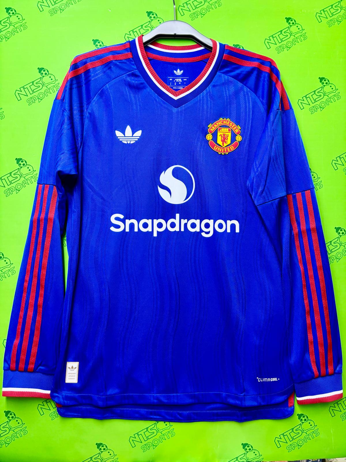 MANCHESTER UNITED 曼聯 2026/27 作客長袖球員版男裝短袖球衣連印字連章