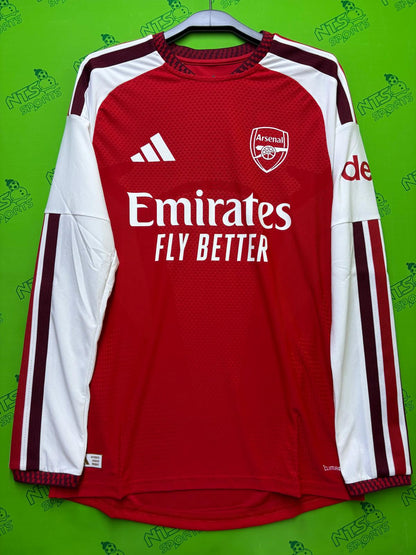 ARSENAL 2025/26 Authentic Home Long Sleeve With Printing With Patch